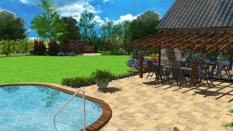Ilustrační obrázek návrhu zahrady